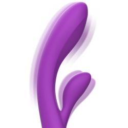Luigi Vibrador Rabbit Silicone Líquido Roxo