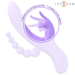 Miko Triple Vibrator Rabbit & Estimulator & Anal 7 Vibrationer Lilla