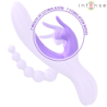Miko Triple Vibrador Rabbit & Estimulador & Anal 7 Vibrações Roxo