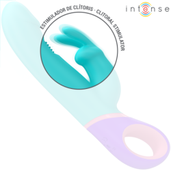 Mónica Vibrador Rabbit Com Estimulador Rotatório Do Ponto G Azul