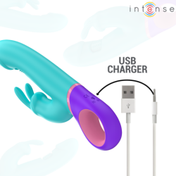 Mónica Rabbit Vibrator mit rotierendem G-Punkt Stimulator Blau