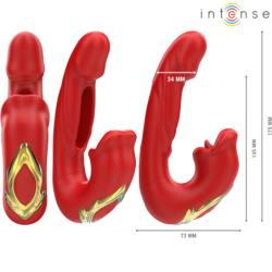 Nathy Vibrador Doble Con Boca Estimuladora Multifunción Rojo
