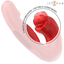 Nathy Vibrador Duplo Com Boca Estimuladora Multifunção Vermelho