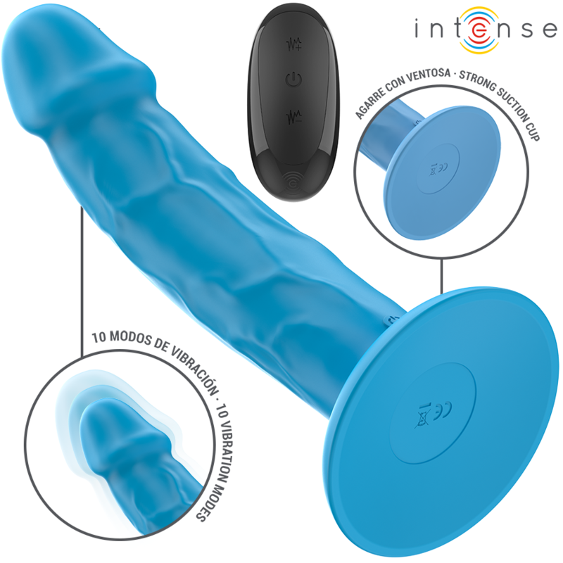 Phoebe Vibrator Realist 10 Vibrații Albastru Telecomandă