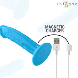 Phoebe Realistischer Vibrator 10 Vibrationen Blau Fernbedienung