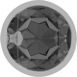 Large Black Crystal Aluminium Metal Anal Plug