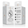 Plug Anale in Metallo Alluminio con Cristallo Argento Taglia L