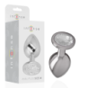 Plug Anale in Metallo Alluminio con Cristallo Argento Taglia M