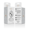 Plug Anale in Metallo Alluminio con Cristallo Argento Taglia M