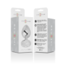 Plug Anale in Metallo Alluminio con Cristallo Argento Taglia S
