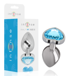 Blue Heart Aluminium Metal Anal Plug Size S