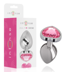 Anal Plug Metaal Aluminium Hart Roze Maat M