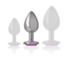 Anal Plug Metaal Aluminium Hart Roze Maat M