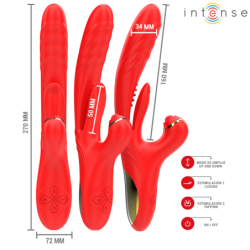 Rosalia Vibrator Multifuncțional 3 În 1 Roșu