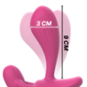 Shelly Duo Anal-Perineum, Vaginal-Clitoris Fjärrkontroll Rosa