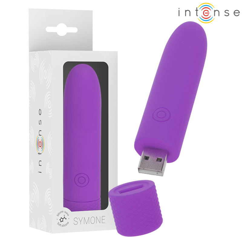 Symone Bala Vibrator Genopladelig Via Usb 8 Vibrationer Lilla 10 X 2.2 Cm