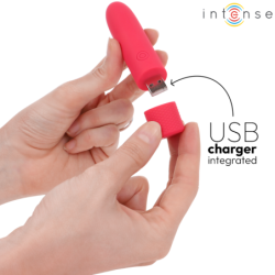 Symone Bullet Vibrator USB Rechargeable 8 Vibration Settings Red 10 X 2.2 Cm