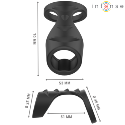 Theo Anel Duplo Para Pénis Silicone Preto Modelo 3