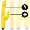 Toky Vibromasseur Multifonction Rechargeable Up & Down Avec Stimulateur De Clitoris Jaune