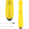 Toky Vibromasseur Multifonction Rechargeable Up & Down Avec Stimulateur De Clitoris Jaune