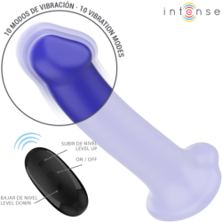 Victoria Vibrator met Zuignap 10 Vibraties Donkerblauw Afstandsbediening