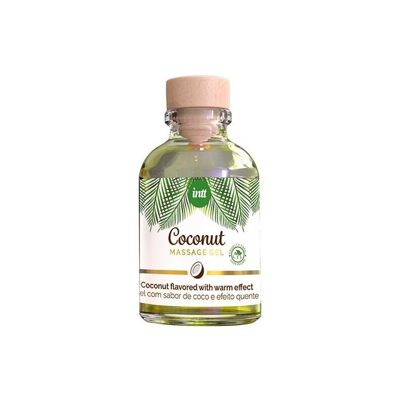 Gel de massatge vegà amb gust de coco i efecte calor