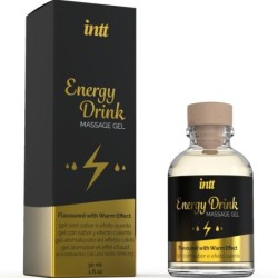 Gel de masaj cu aromă de băutură energizantă și efect de căldură