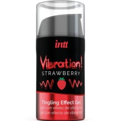Kraftfullt Intimt Stimulerande Vibrerande Gel Jordgubbe 15 ml