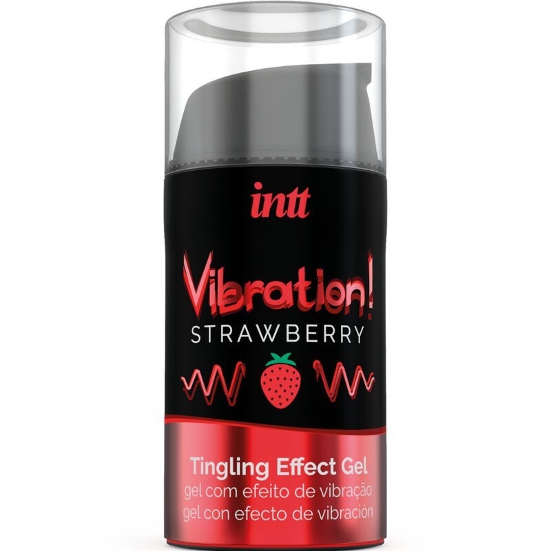 Kraftfullt Intimt Stimulerande Vibrerande Gel Jordgubbe 15 ml