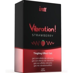 Kraftfullt Intimt Stimulerande Vibrerande Gel Jordgubbe 15 ml