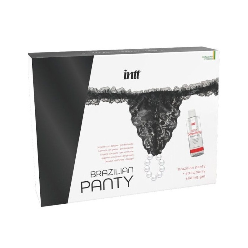 Zwarte Braziliaanse Panty Met Parelmoer En 50 Ml Glijmiddel Zwarte Braziliaanse Panty Met Parelmoer En 50 Ml Glijmiddel
