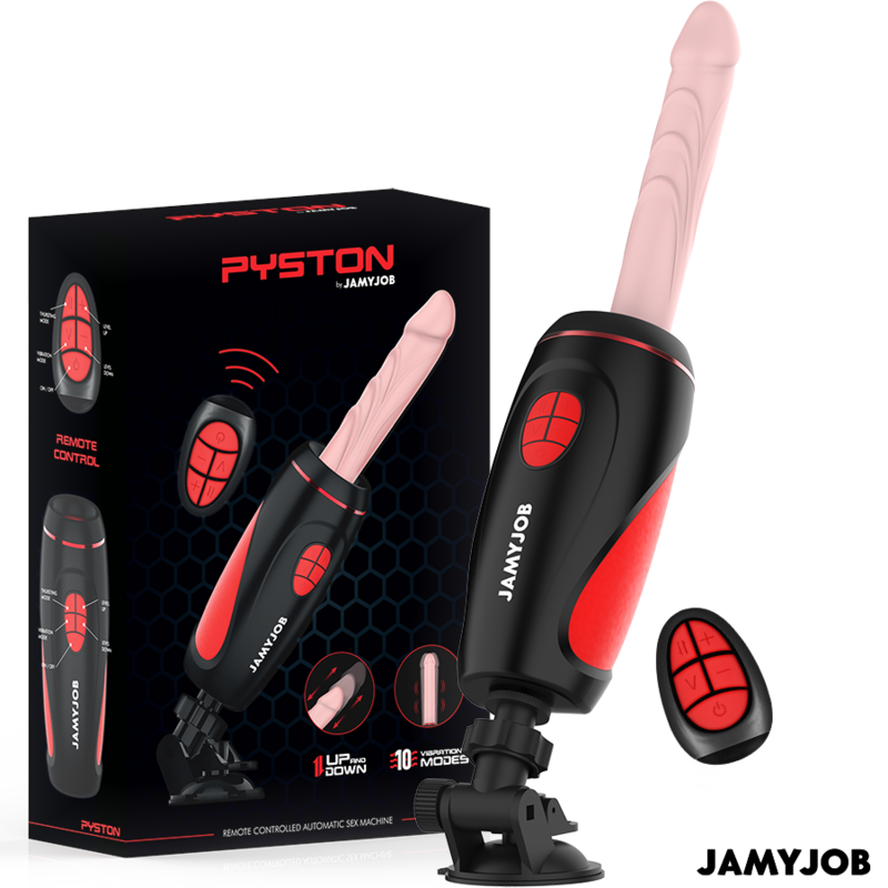 Pyston Base Automatický Masturbátor s Dildom na Diaľkové Ovládanie