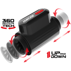 Vortex Masturbator Turbo Med Stød Og 360° Rotation Op Og Ned