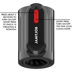 Vortex Masturbator Turbo Med Stöt Och Rotation 360 Upp Och Ner