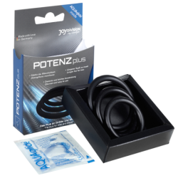 Plus Pack 3 Fekete Péniszgyűrű - S, M, L