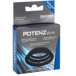 Plus Pack 3 varpos žiedų rinkinys juodas - S, M, L
