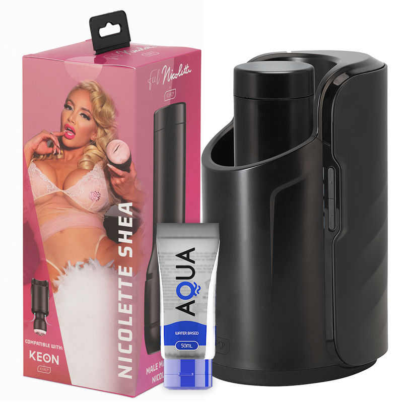 Keon + Feel Nicolette Shea Stroker + Lubrikant Aqua Quality 50 Ml