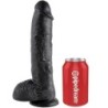 10 Pene Realistico Nero 26.5 Cm