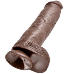 11 Pénis Realista Castanho 28 Cm