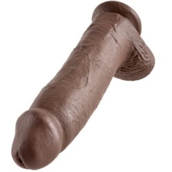 12 Pene Realistico Marrone 30.48 Cm