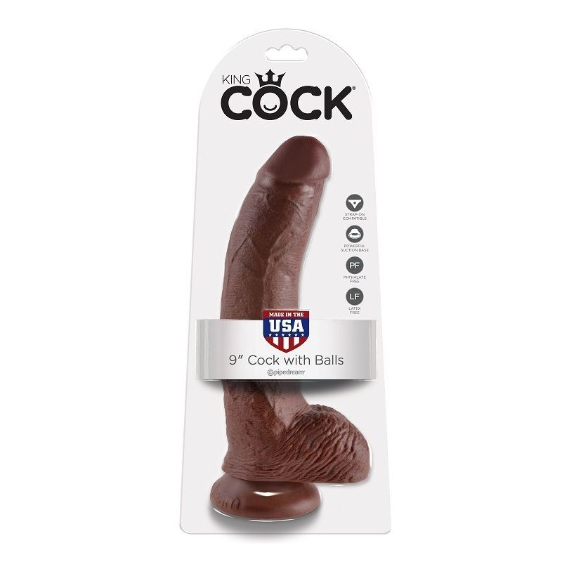 9 Realistyczny Brązowy Penis 22.9 Cm