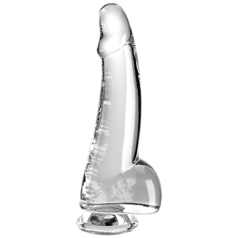 Klar Dildo Med Testiklar 15.2 Cm Transparent