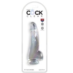 Dildo Transparente Com Testículos 15,2 Cm Transparente