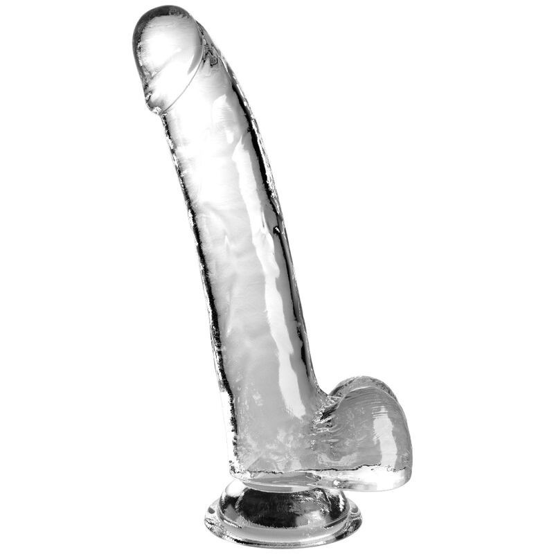 Dildo Transparente Com Testículos 20,3 Cm