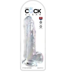 Przezroczyste Dildo Z Jądrami 20.3 Cm