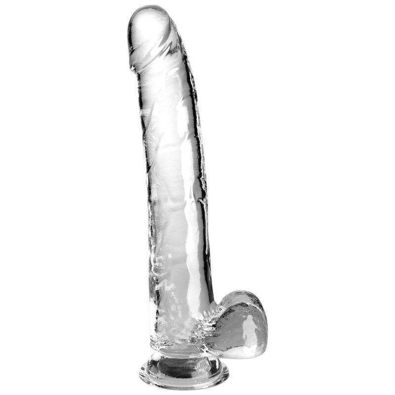 Dildo Transparente Com Testículos 24,8 Cm Transparente