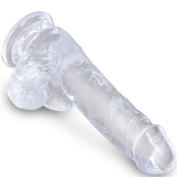 Pénis Realístico Transparente com Testículos 13.5 Cm