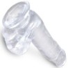 Klarer Realistischer Penis mit Hoden 13.5 Cm Transparent