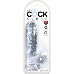 Clear Pene Realistico Con Testiculos 13.5 Cm Transparente