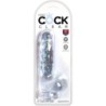 Klarer Realistischer Penis mit Hoden 13.5 Cm Transparent